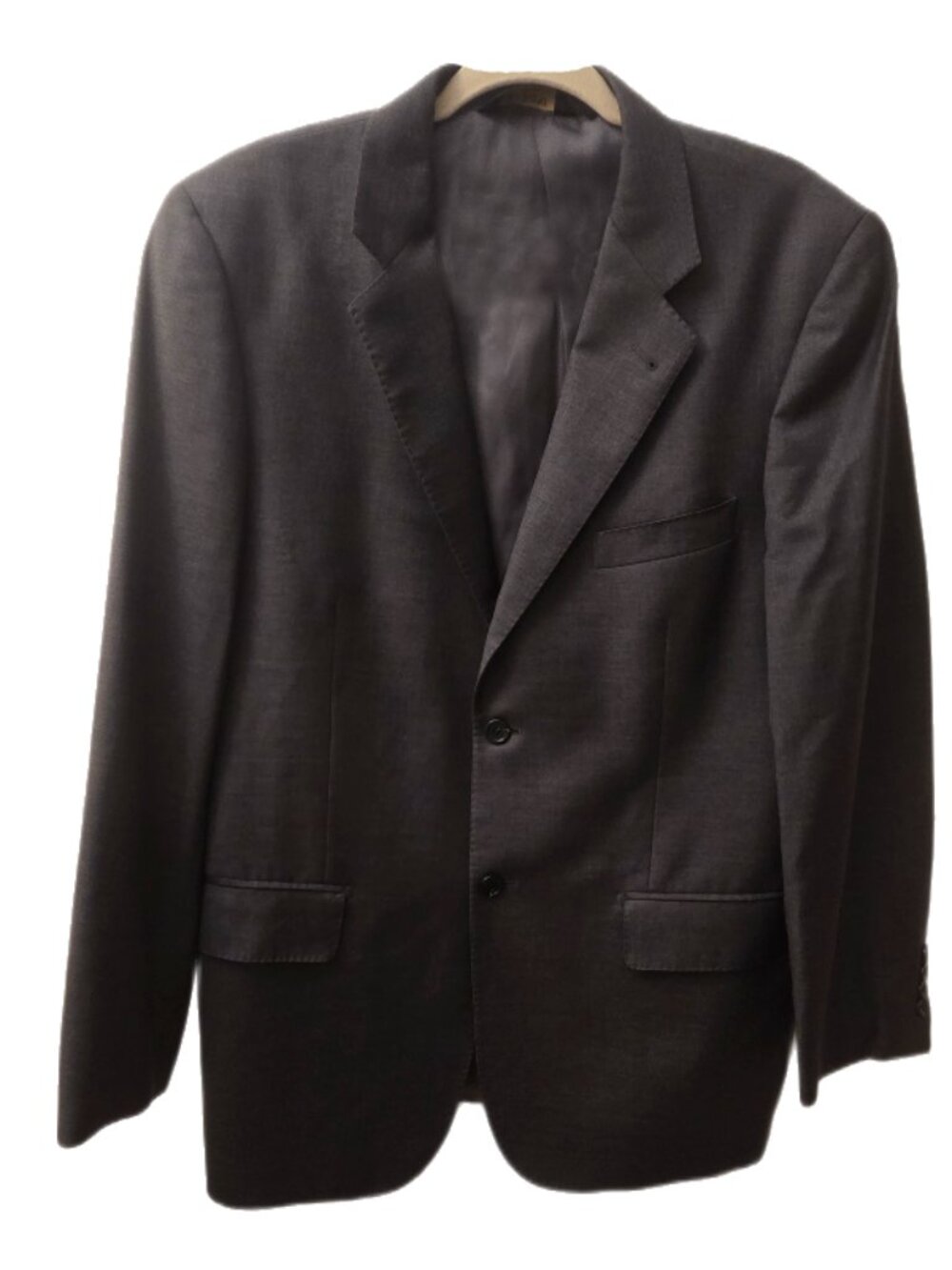 Baroni Men's Classic Super 150s Wool Charcoal Blazer